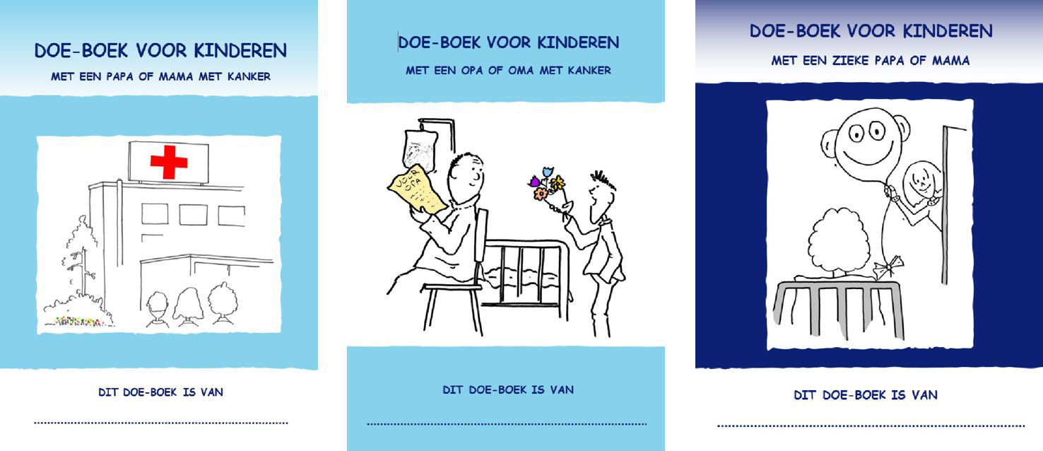 Drie Doe-boeken op rij